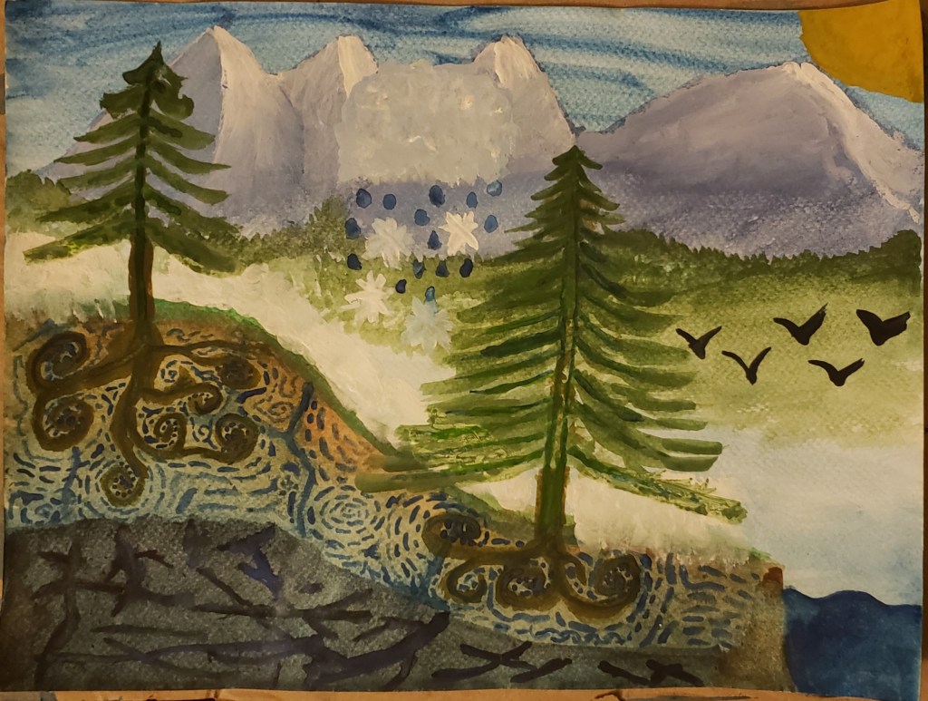 Art showing hillslope eco hydrology